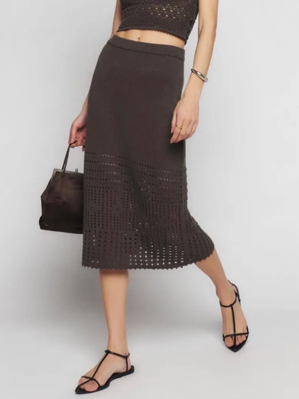 Reformation Carter Novelty Knit Skirt